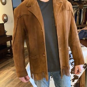 Vintage leather fringe Jacket